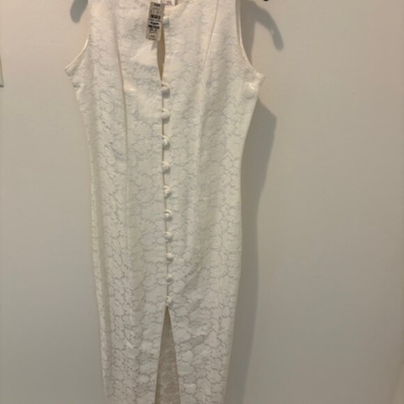 White print design dress - Picture 3 of 5